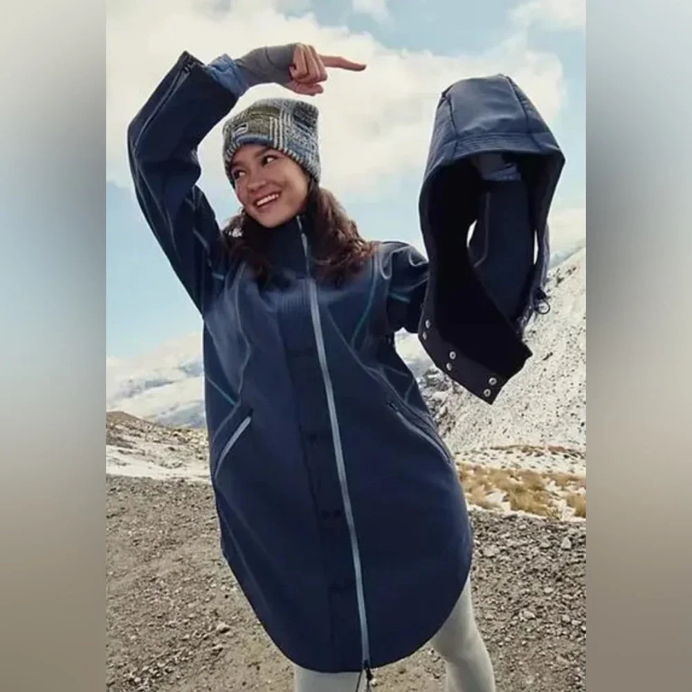 NWT Free people Movement Moon Magic Reflective Rain Parka Jacket - Picture 8 of 11